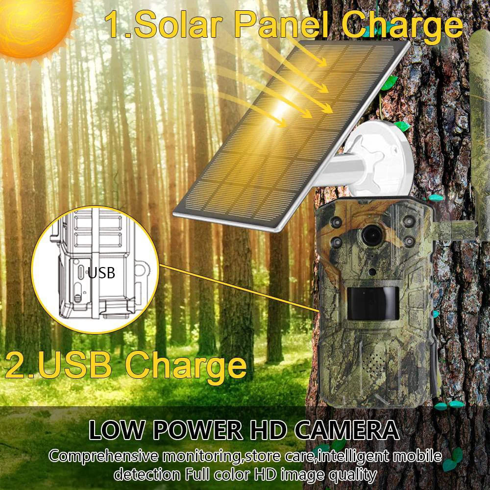 Caméra de Surveillance Solaire Junzheng T31ZX - 4MP 4G pour la Faune avec Vision Nocturne 30M