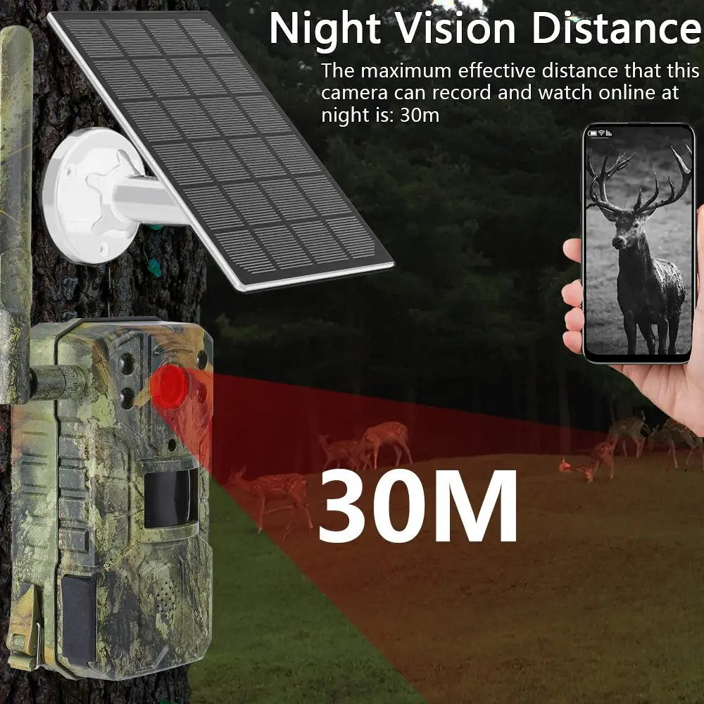 Caméra de Surveillance Solaire Junzheng T31ZX - 4MP 4G pour la Faune avec Vision Nocturne 30M