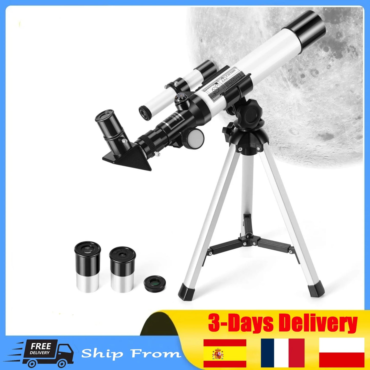 Télescope Astronomique Haute Puissance 40x40mm pour Observation Nocturne