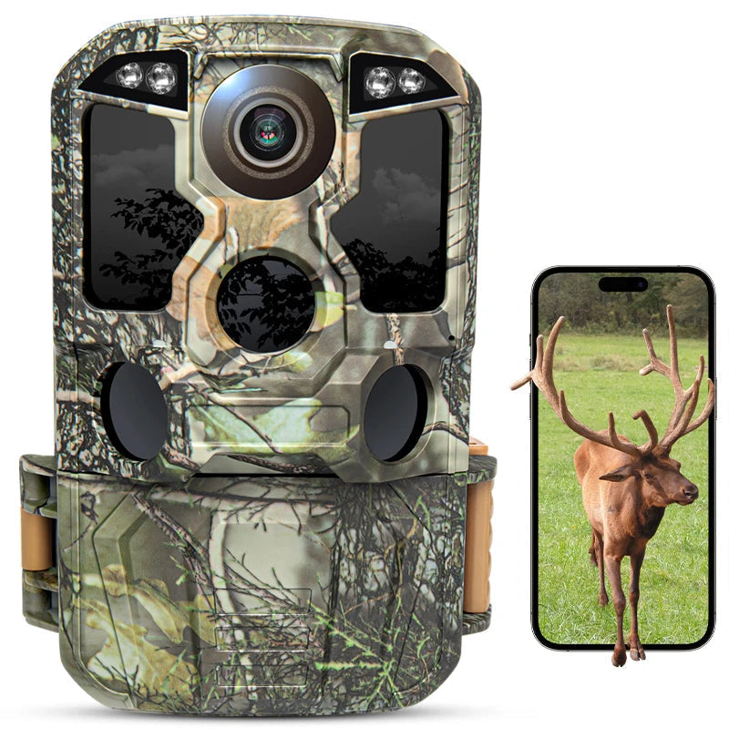 Caméra de Chasse LCK228 - 4K WiFi Vision Nocturne Infrarouge IP67 Étanche