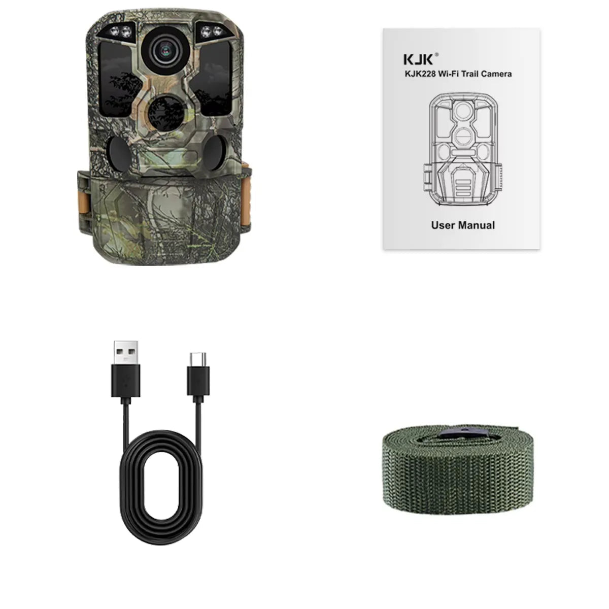 Caméra de Chasse LCK228 - 4K WiFi Vision Nocturne Infrarouge IP67 Étanche