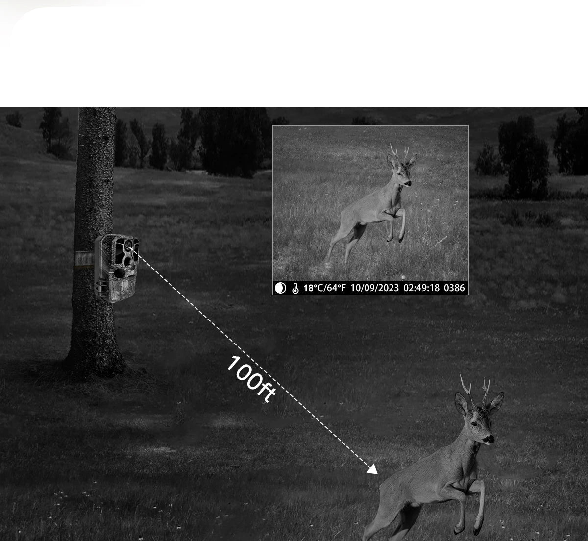 Caméra de Chasse LCK228 - 4K WiFi Vision Nocturne Infrarouge IP67 Étanche