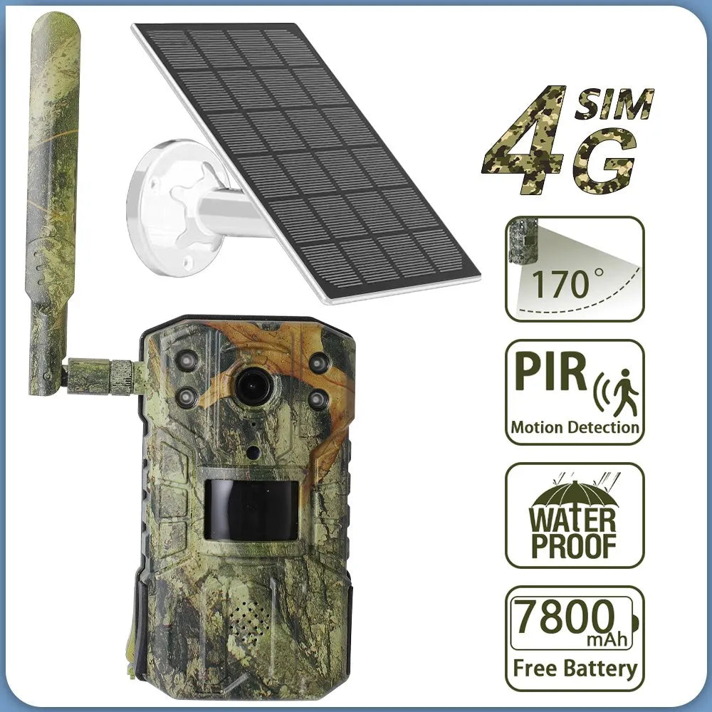 Caméra de Surveillance Solaire Junzheng T31ZX - 4MP 4G pour la Faune avec Vision Nocturne 30M