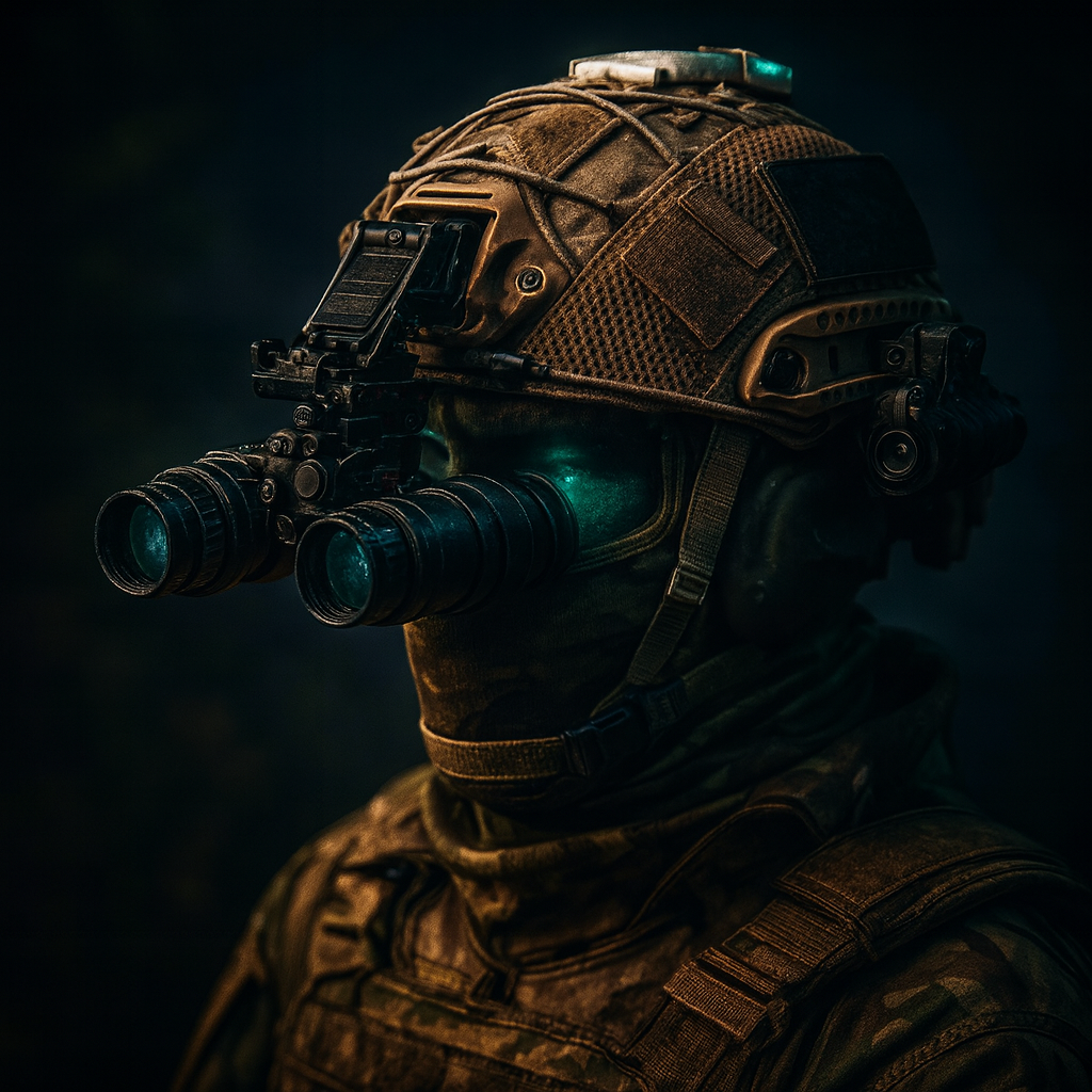 WLXW Casque Tactique CS Avec Vision Nocturne – Communication Et Support Nylon L4G24 – Airsoft, Paintball, Tir, Cosplay