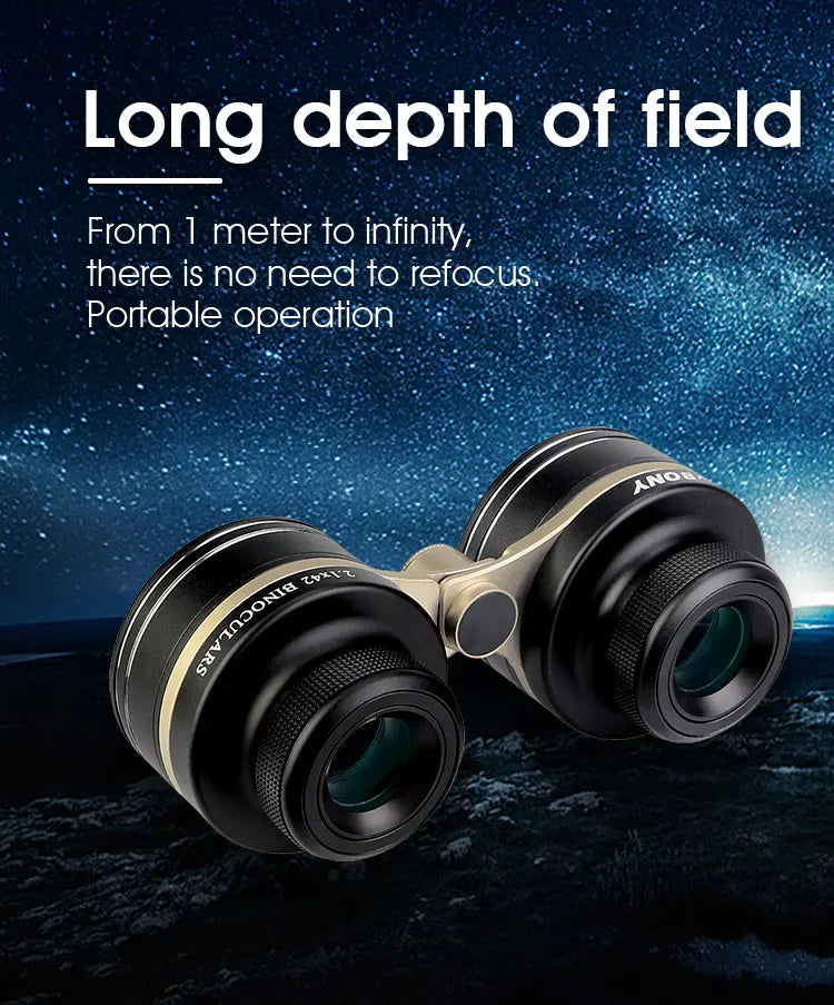Jumelles Théâtre et Opéra 2.1x42mm pour Vision Nocturne et Constellations