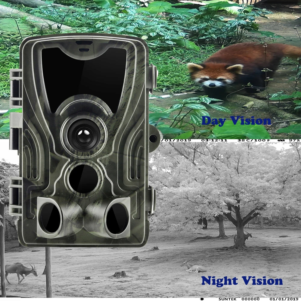 Caméra de Chasse 20MP 1080P avec Vision Nocturne Infrarouge et Batterie Lithium