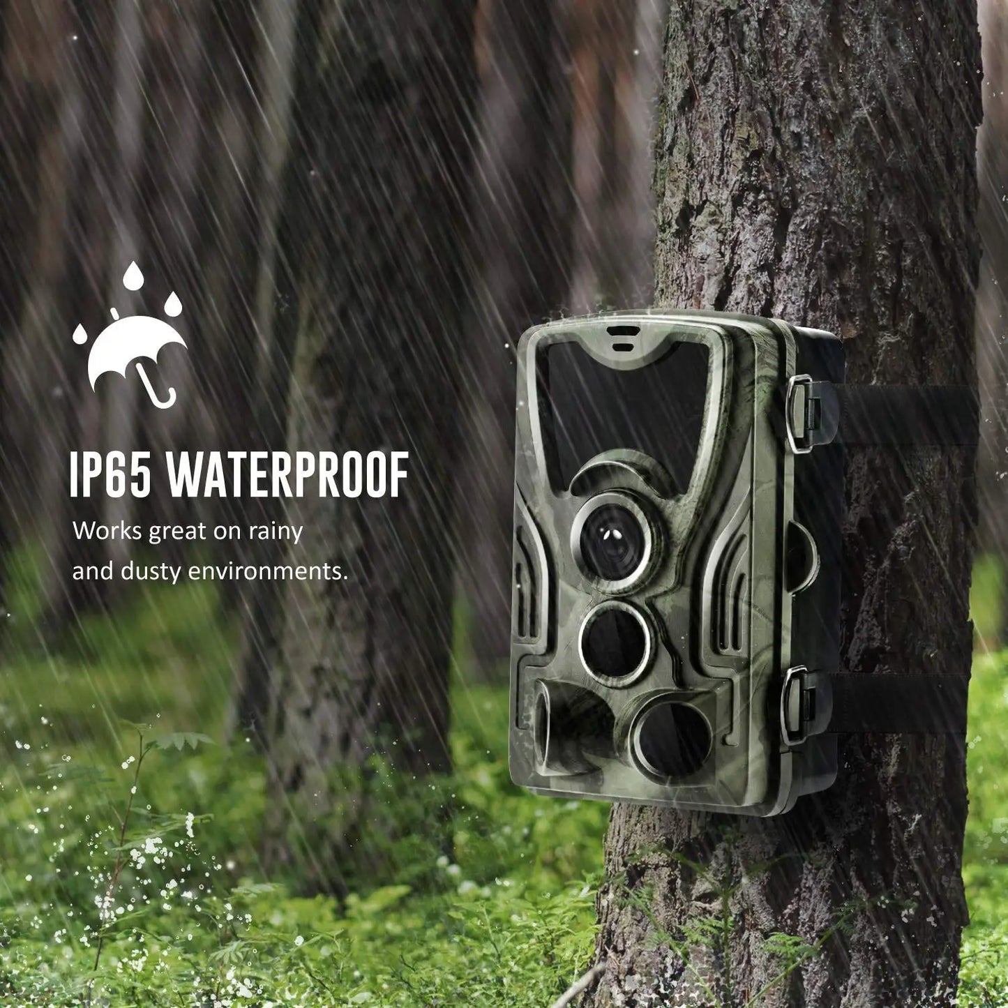 Caméra de Chasse 20MP 1080P avec Vision Nocturne Infrarouge et Batterie Lithium