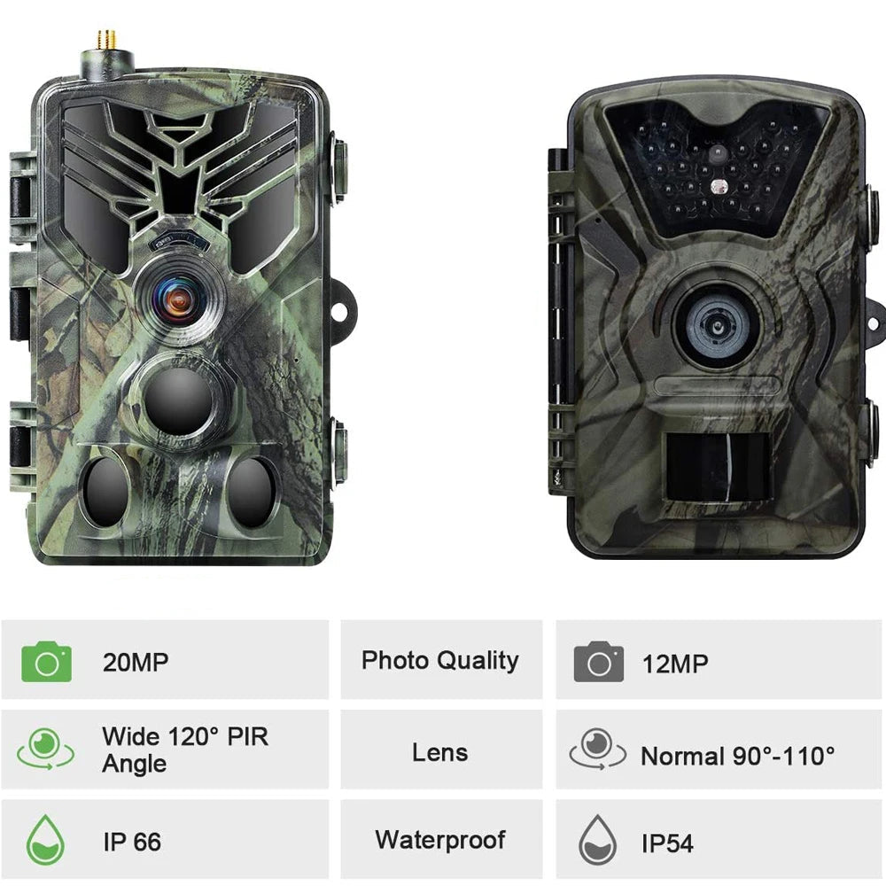 Caméra de Chasse HC810M - sans Fil 20MP : Vision Nocturne et Détection 120°
