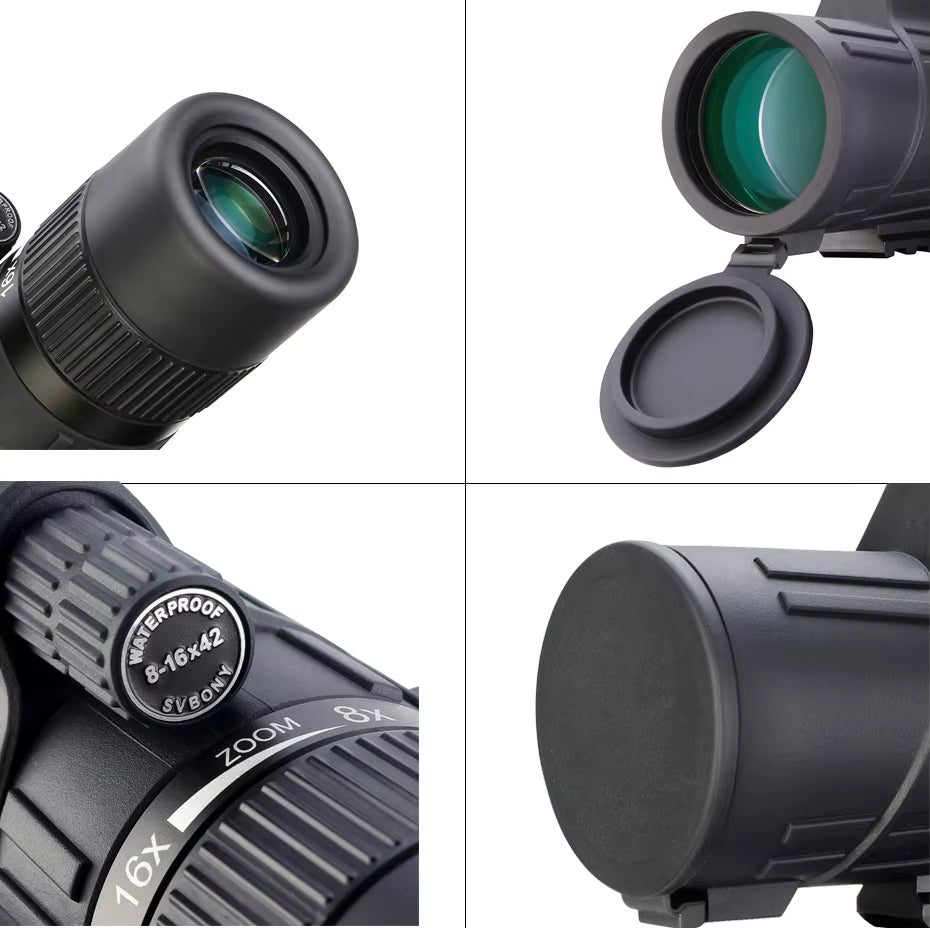 Monoculaire puissant SVBONY 8-16x42 avec prisme BaK4 et étanchéité IPX4