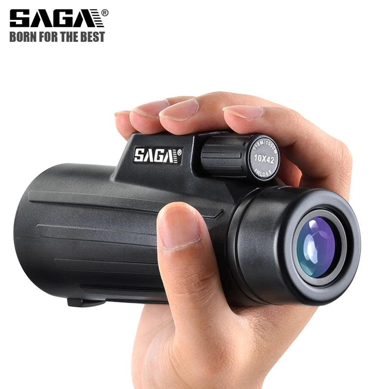 Monoculaire 10x42 Haute Qualité BAK4 pour Chasse et Observation Nocturne