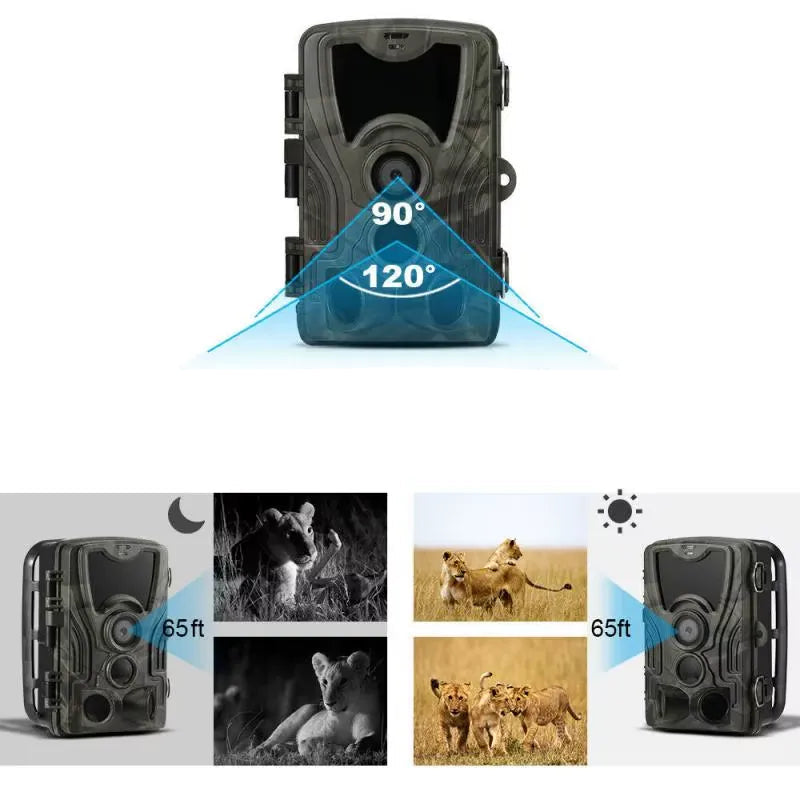 Caméra de Chasse 20MP 1080P avec Vision Nocturne Infrarouge et Batterie Lithium