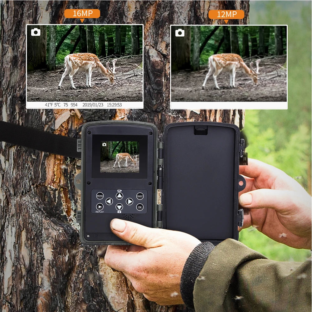 Caméra de Chasse 20MP 1080P avec Vision Nocturne Infrarouge et Batterie Lithium