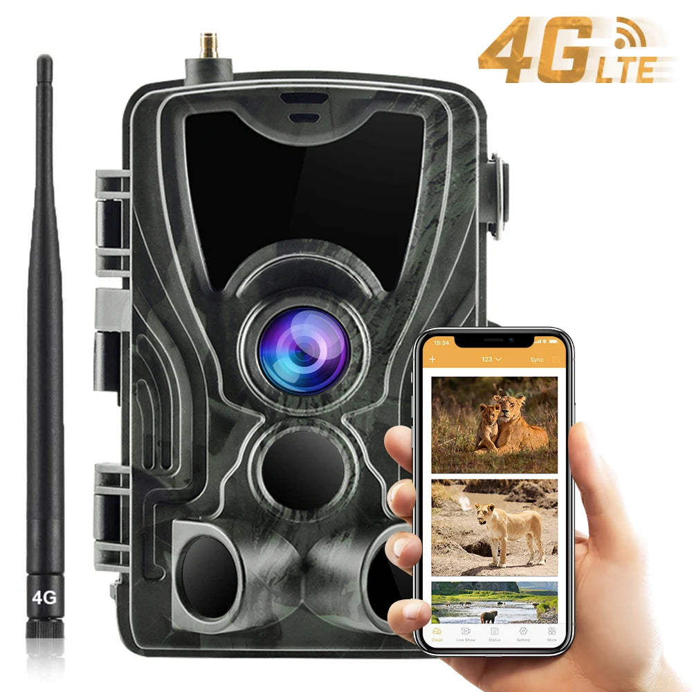Caméra de Chasse 4G 36MP 4K avec Vision Nocturne et Contrôle APP