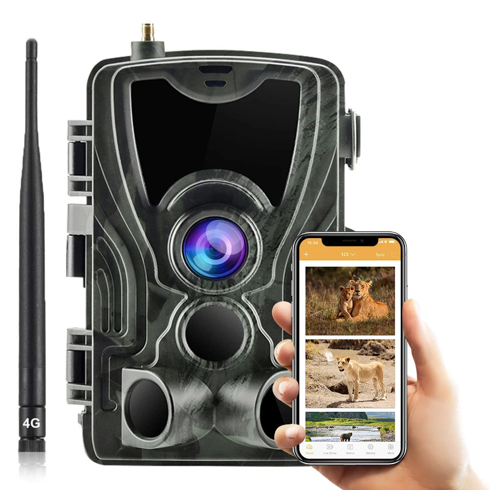 Caméra de Chasse 4G 36MP 4K avec Vision Nocturne et Contrôle APP