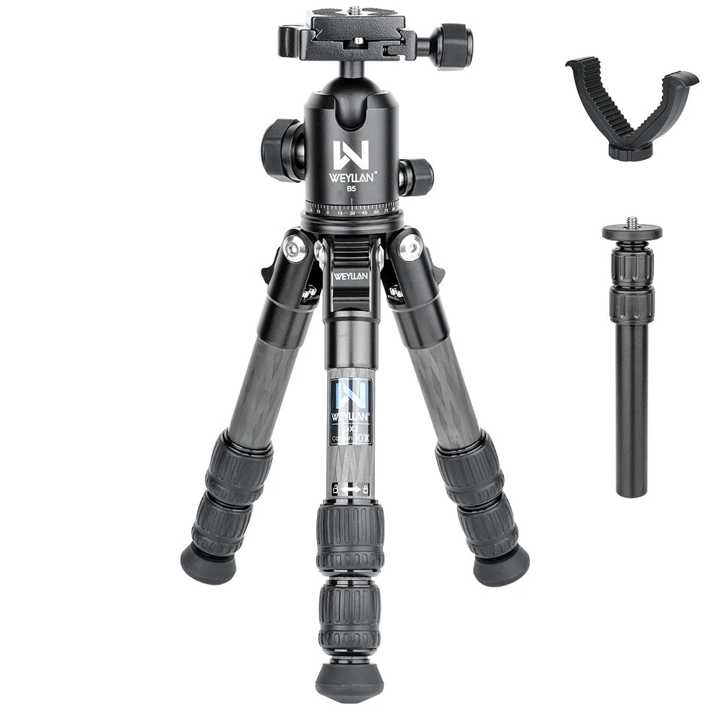 Trépied de Table Léger en Fibre de Carbone pour Appareil Photo DSLR 10kg