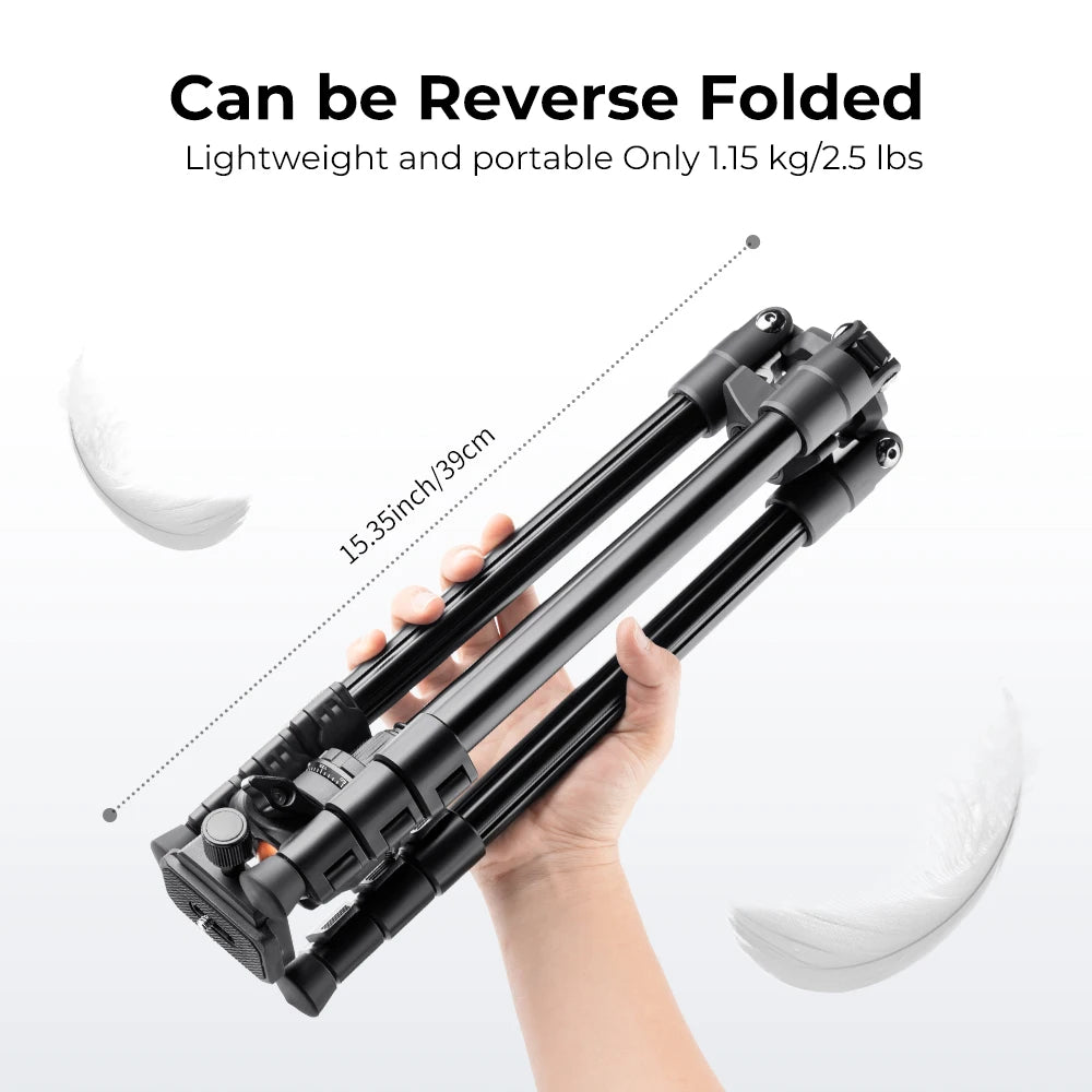 Trépied de Voyage Flexible pour Appareil Photo avec Tête Rotative 360° pour DSLR
