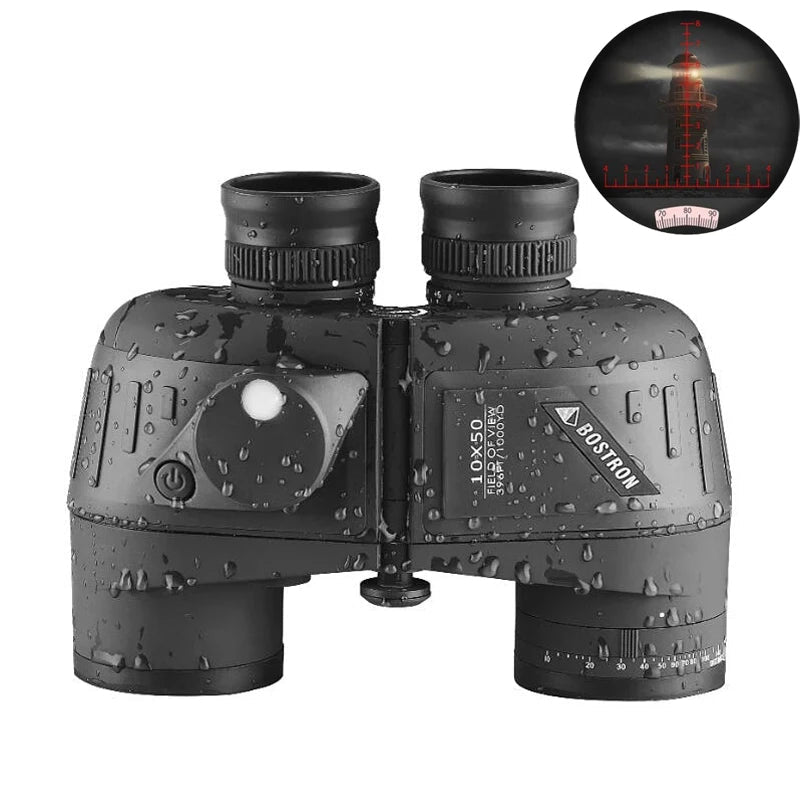 Télescope Militaire 10x50 Étanche avec Boussole et Télémètre