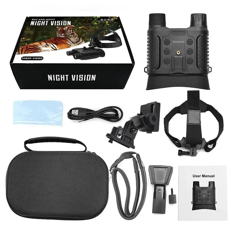 Jumelles Vision Nocturne NV8160 avec Zoom Digital et Casque Tactique