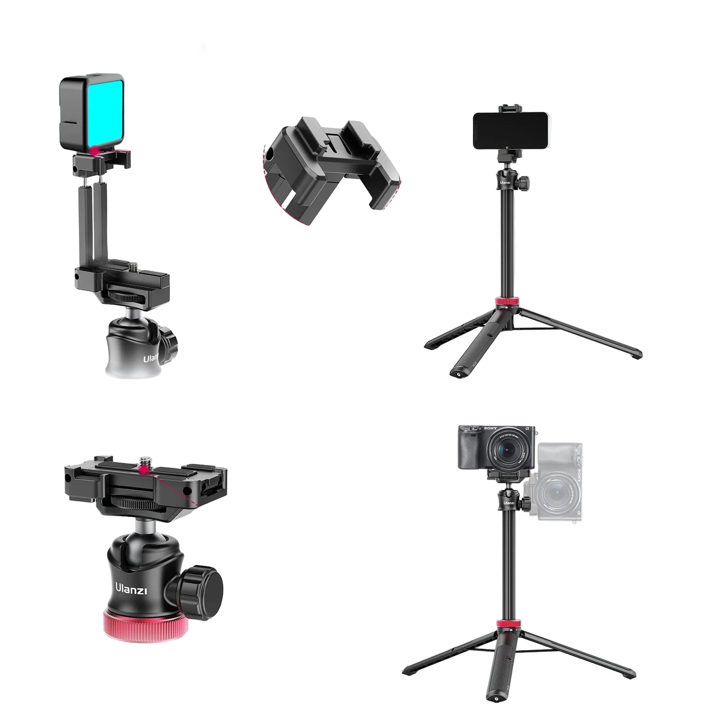 Support Trépied Polyvalent Ulanzi MT-44 pour Selfies et Vidéo avec Fixation Téléphone