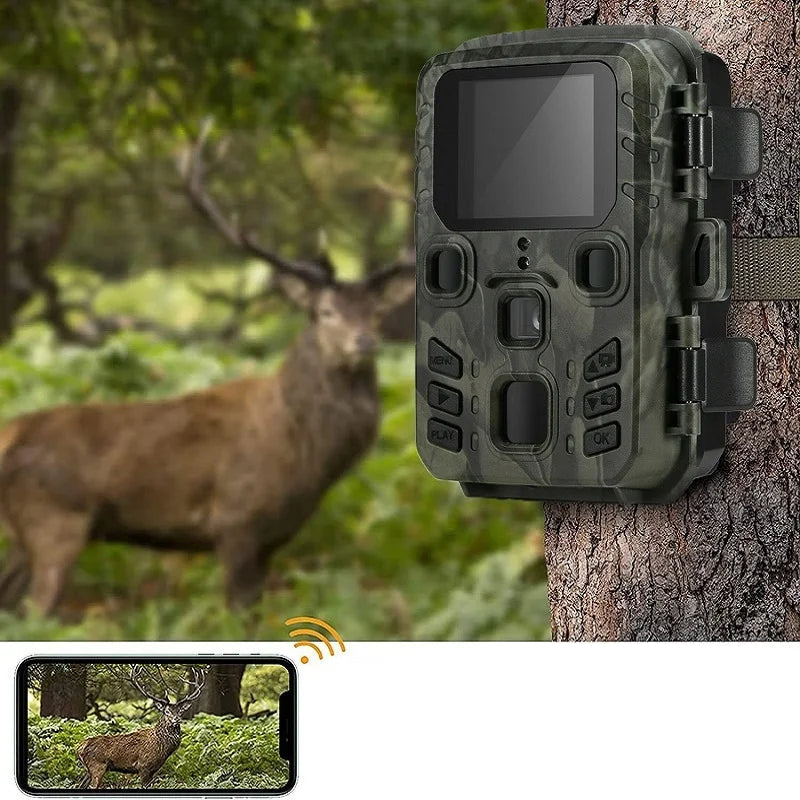 Caméra de Chasse 4K avec Vision Nocturne Infrarouge et Capteur WiFi