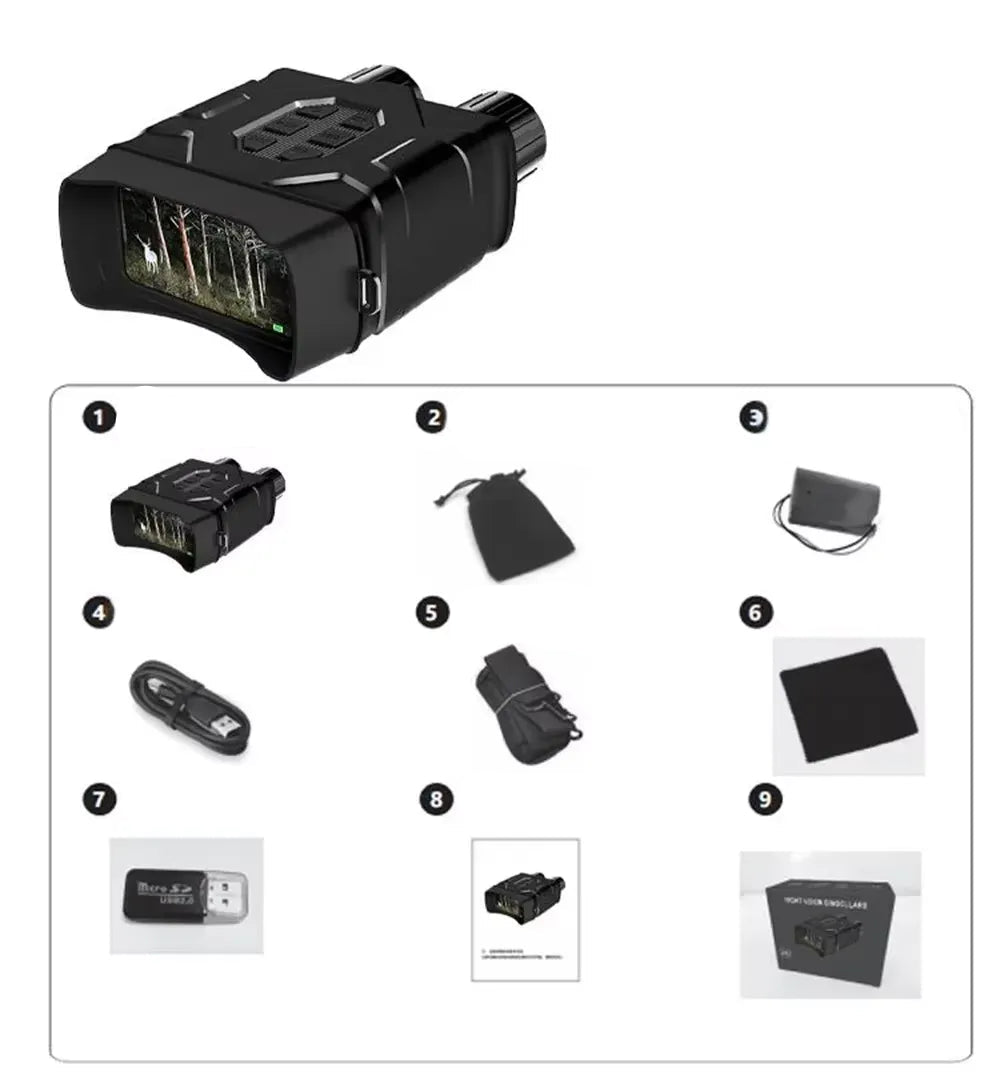 Jumelles de Vision Nocturne 5K UHD pour Observation et Chasse