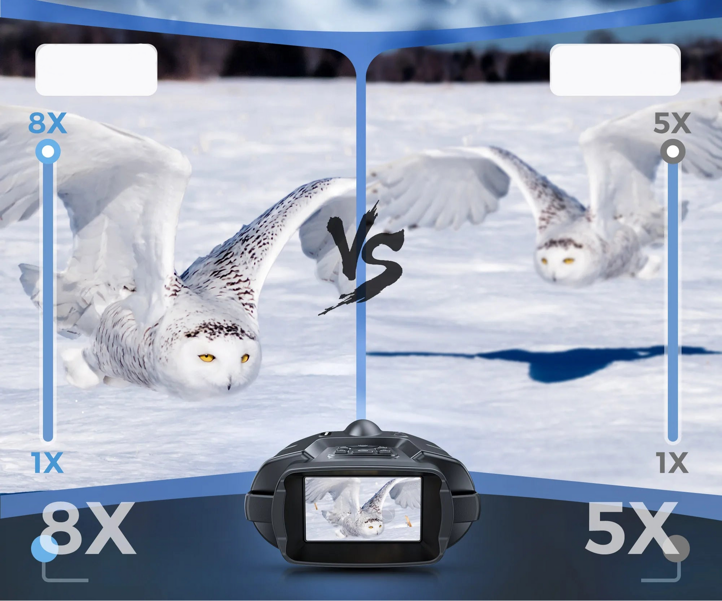 Jumelles Vision Nocturne 4K avec Zoom Numérique 8X et Capteur Infrarouge