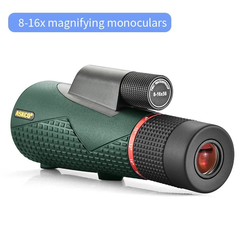 Monoculaire Zoom Hautes Performances 8-16x56 avec Prisme BAK4 et Étanchéité IPX7