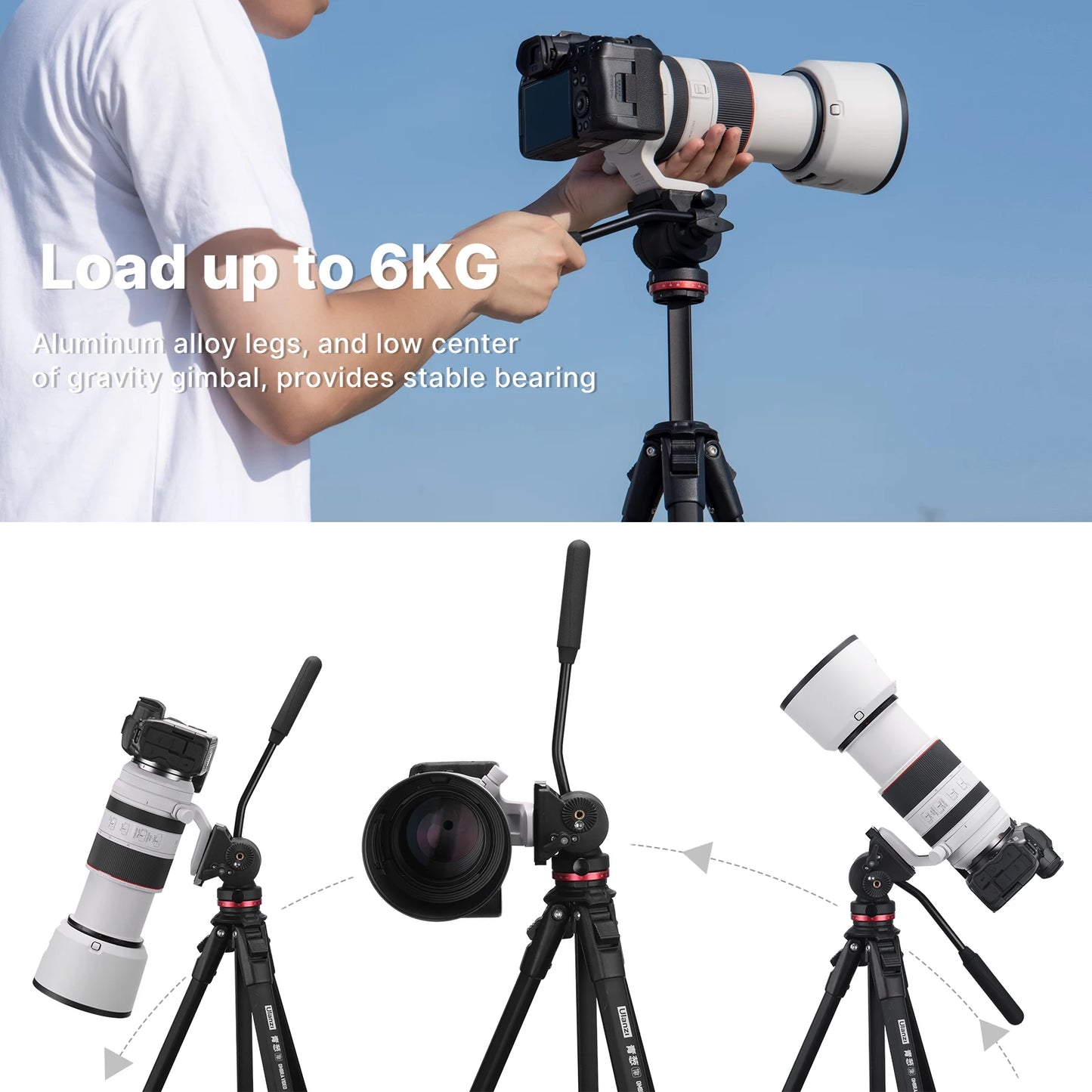 Trépied Vidéo 360° pour Appareils Photo DSLR et Mirrorless - Ulanzi OMBRA