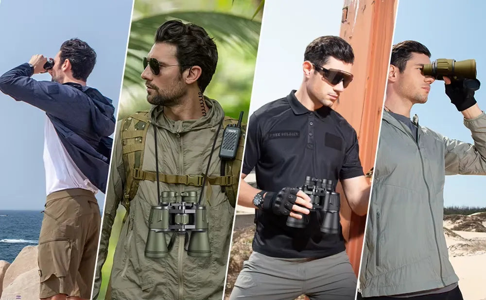 Jumelles Militaires 20x50 avec Adaptateur Smartphone et Prisme BAK4