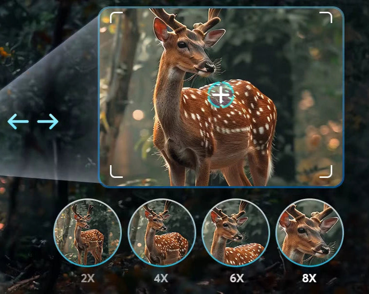 Jumelles Vision Nocturne 4K avec Zoom Numérique 8X et Capteur Infrarouge