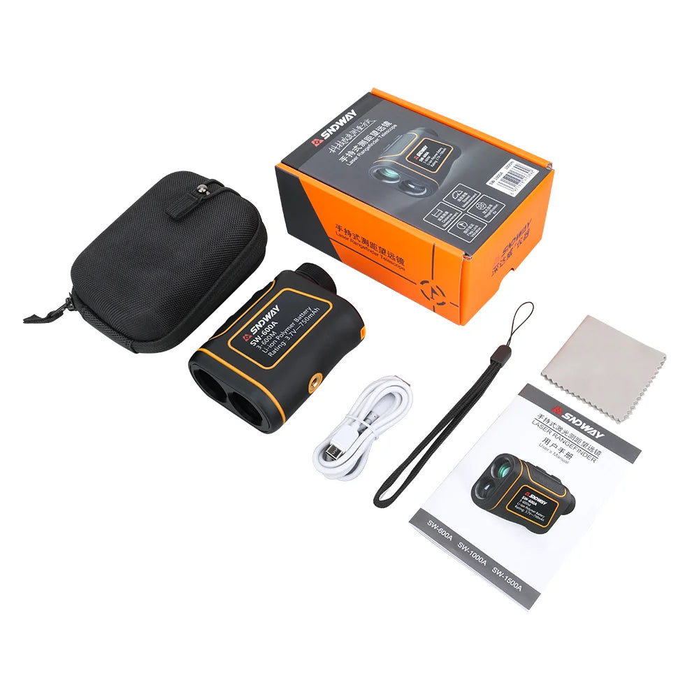 Télémètre Laser SNDWAY SW-600A à SW-1500A – Mesure Longue Distance Golf, Chasse, Outdoor et BTP