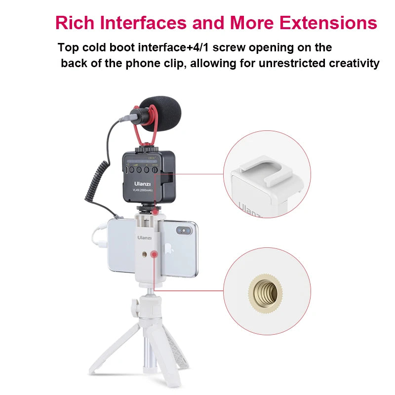 Trépied Mini Ulanzi MT-08 Blanc Polyvalent pour Appareils Photo et Smartphones