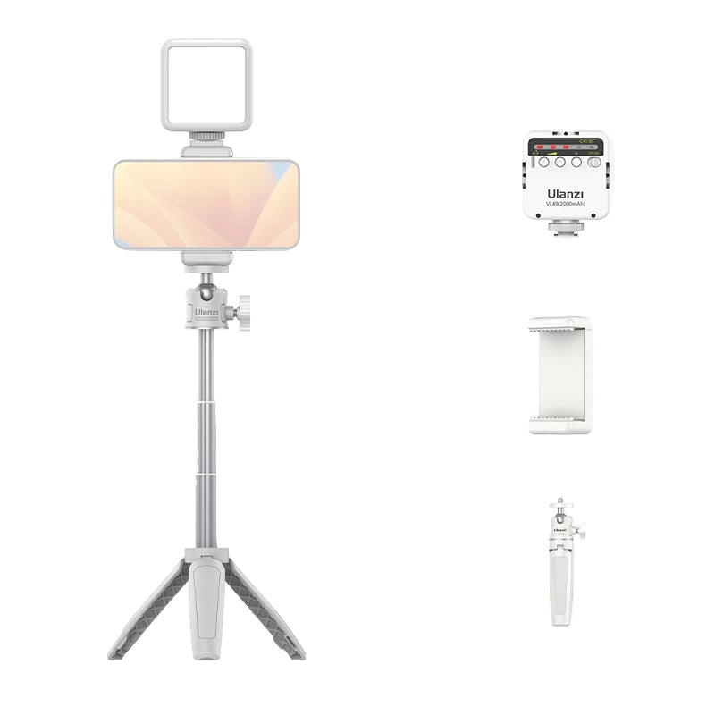 Trépied Mini Ulanzi MT-08 Blanc Polyvalent pour Appareils Photo et Smartphones