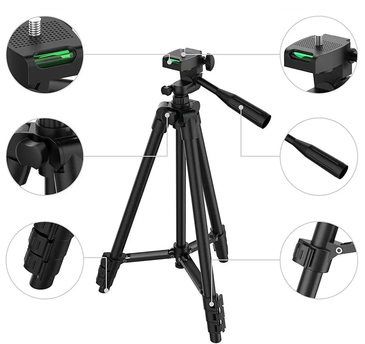 Trépied Photo Universel avec Télécommande Bluetooth et Support Léger pour Smartphone