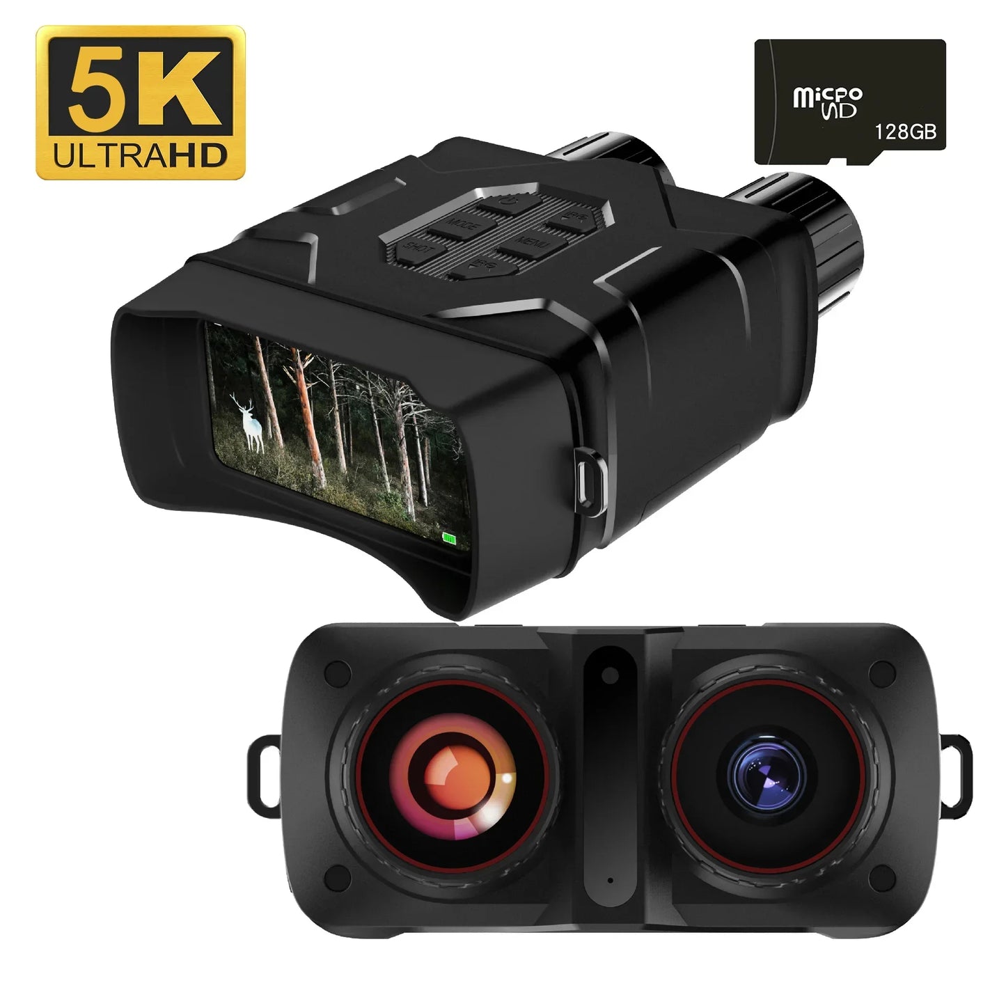 Jumelles de Vision Nocturne 5K UHD pour Observation et Chasse