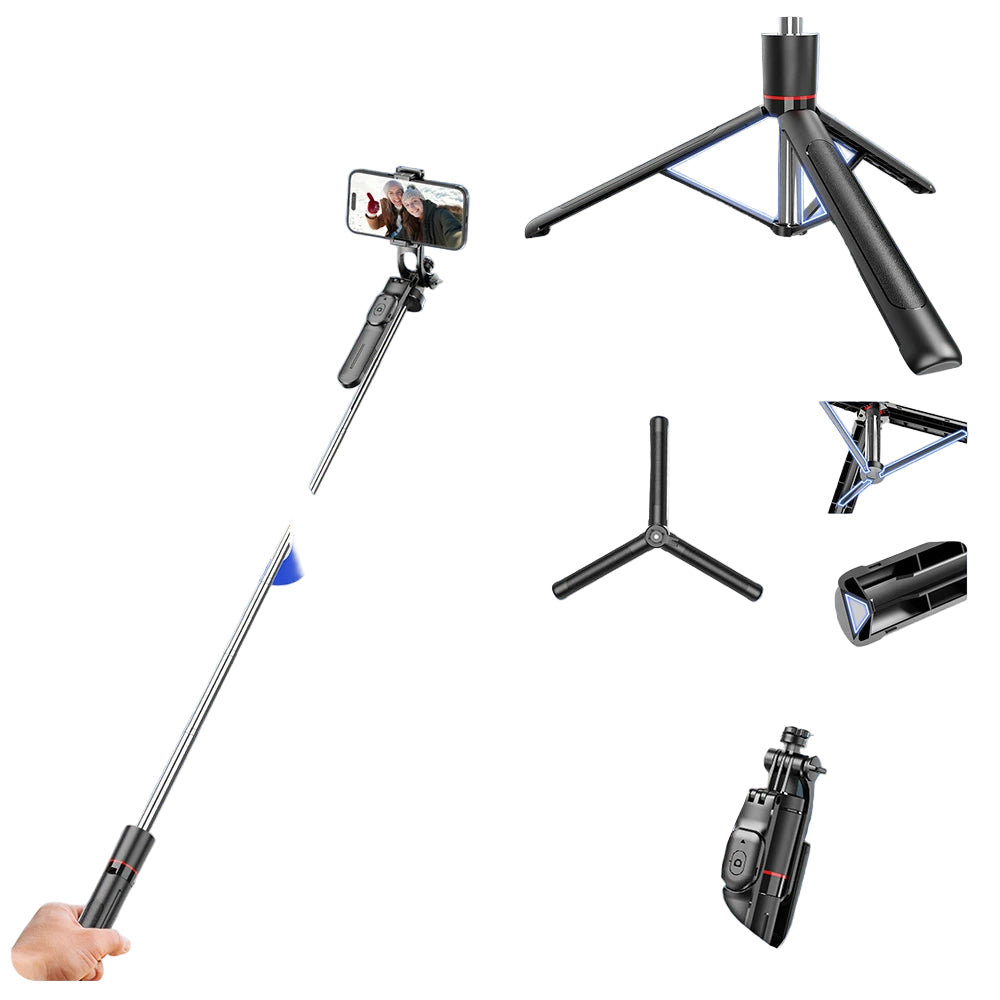 F16 Selfie Stick Trépied : Capture Panoramique 360° et Télécommande Bluetooth