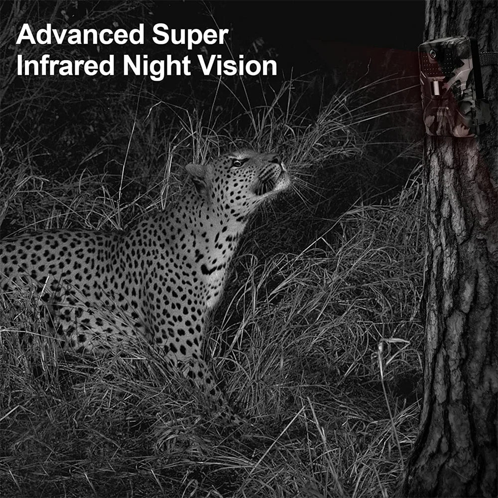 Caméra de Chasse 4K avec Vision Nocturne Infrarouge et Capteur WiFi