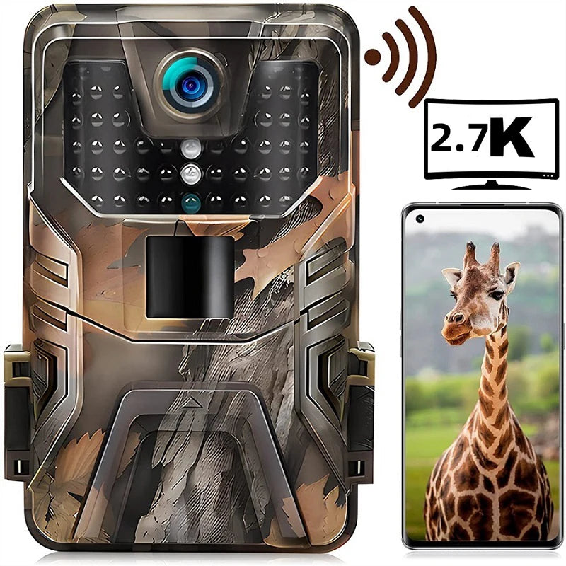 Caméra de Chasse 4K avec Vision Nocturne Infrarouge et Capteur WiFi