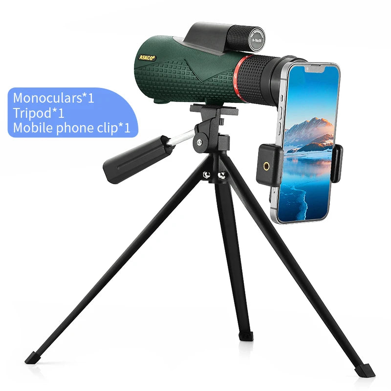 Monoculaire Zoom Hautes Performances 8-16x56 avec Prisme BAK4 et Étanchéité IPX7
