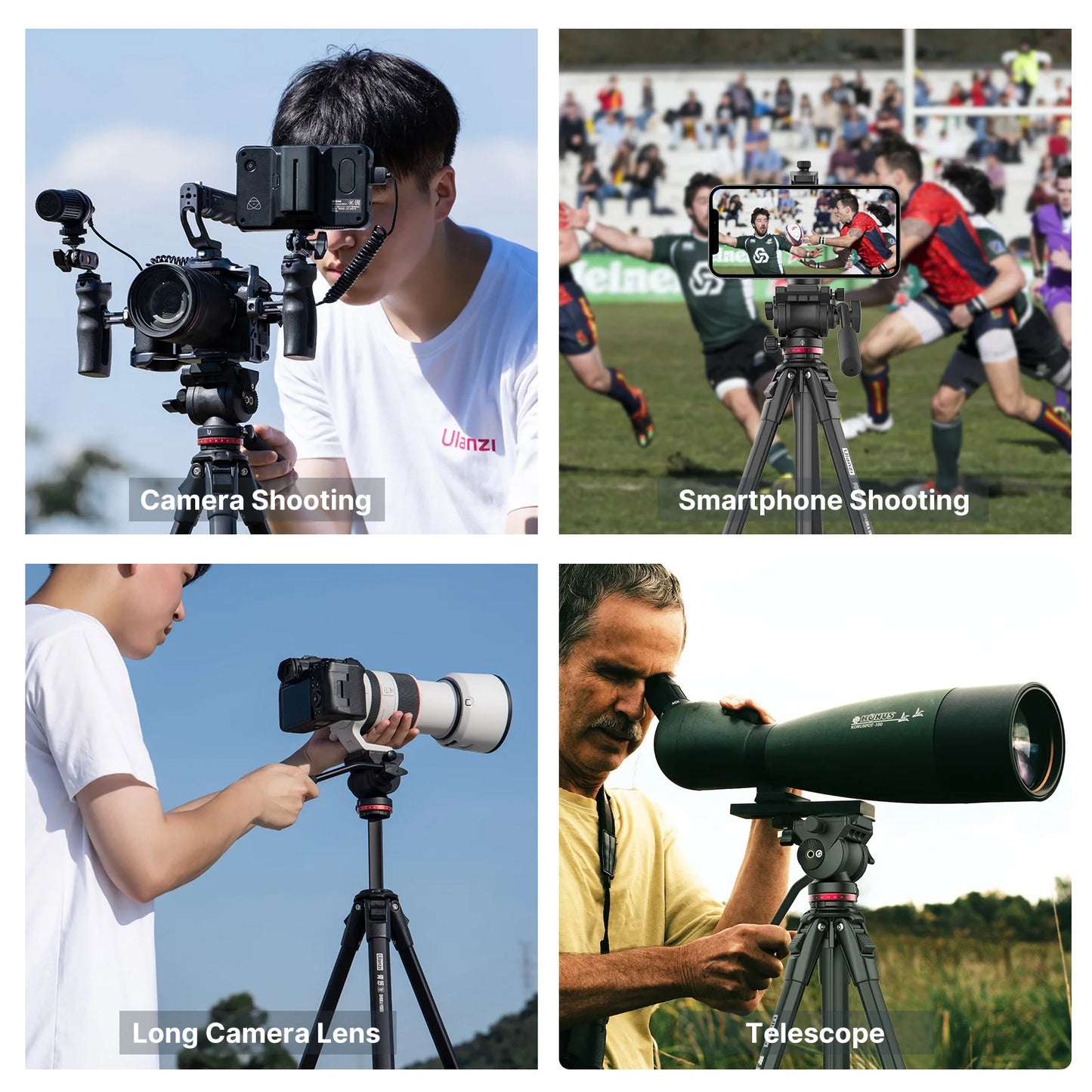 Trépied Vidéo 360° pour Appareils Photo DSLR et Mirrorless - Ulanzi OMBRA