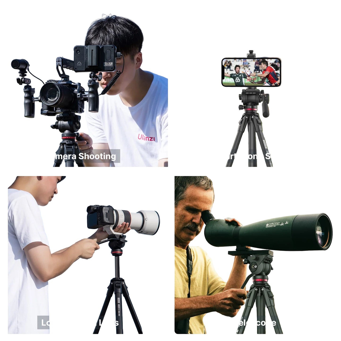 Trépied Vidéo 360° pour Appareils Photo DSLR et Mirrorless - Ulanzi OMBRA
