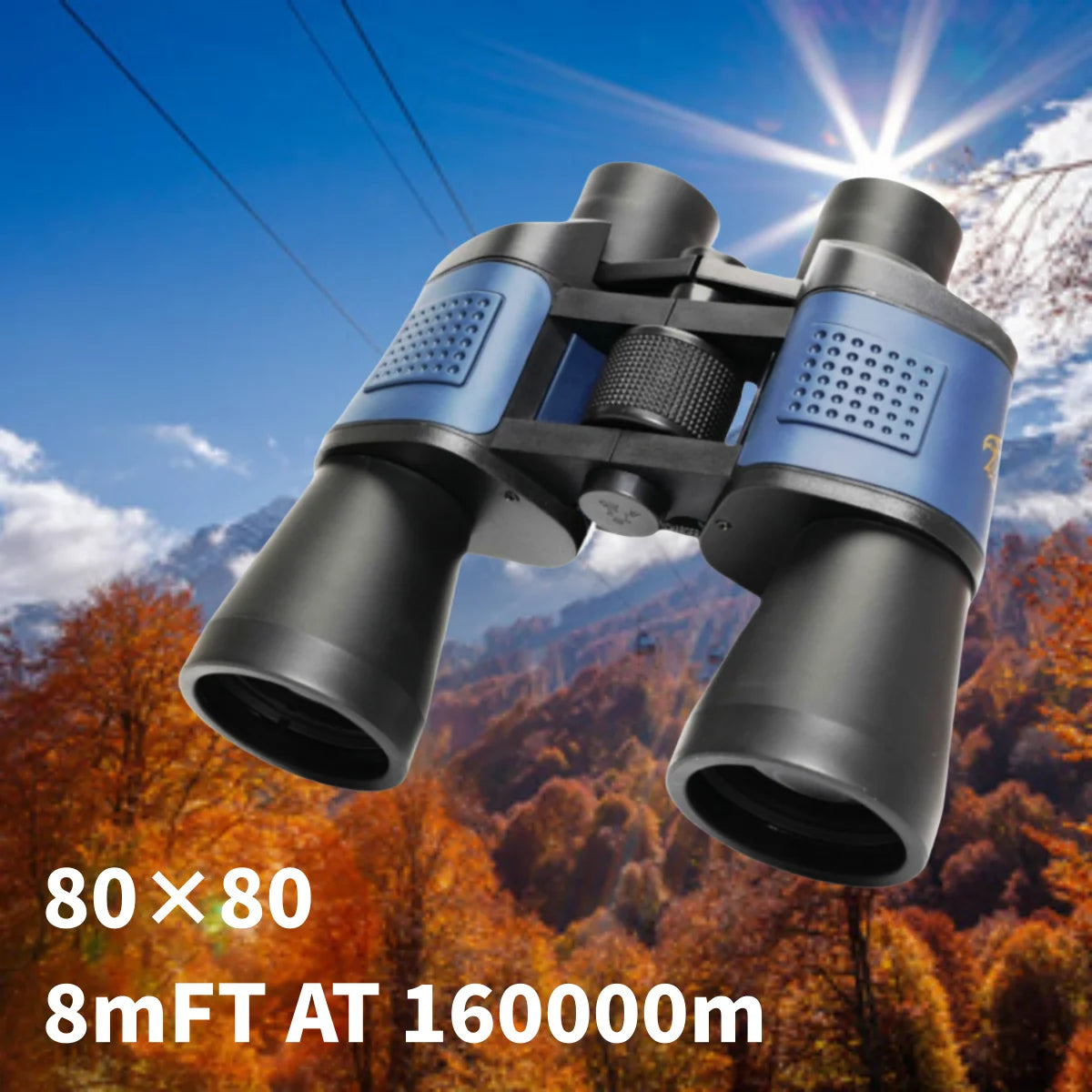 Jumelles Haute Puissance 80x80 avec Portée de Longue Distance et FOV Élargi