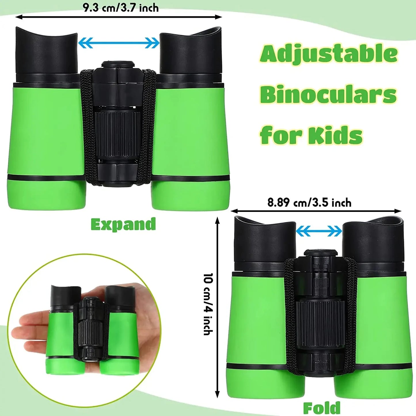 Jumelles Enfant Colorées 4X30mm Résistantes et Légères pour Exploration Nature