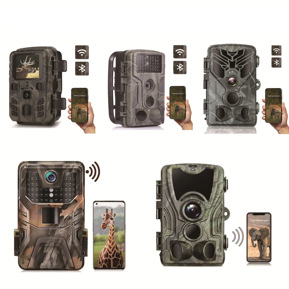 Caméra de Chasse 4K avec Vision Nocturne Infrarouge et Capteur WiFi