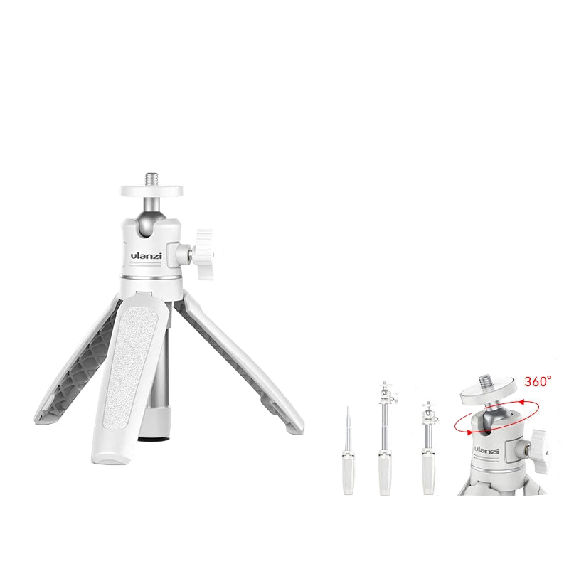 Trépied Mini Ulanzi MT-08 Blanc Polyvalent pour Appareils Photo et Smartphones