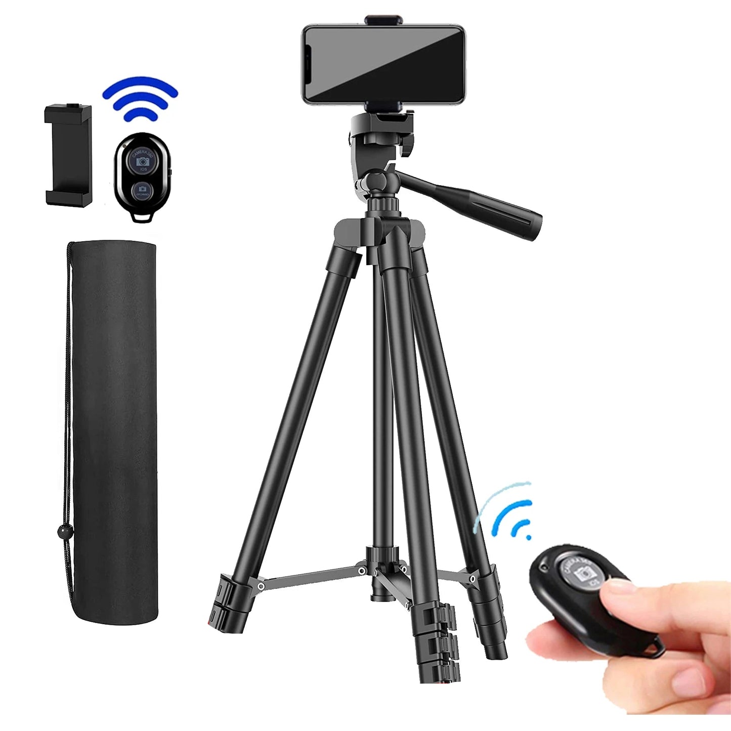 Trépied Photo Universel avec Télécommande Bluetooth et Support Léger pour Smartphone