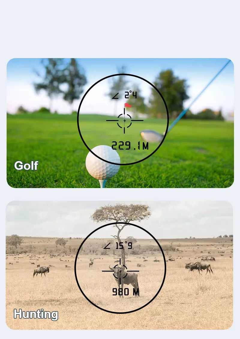 Télémètre Laser de Golf avec Compensation de Pente et Recharge USB-C