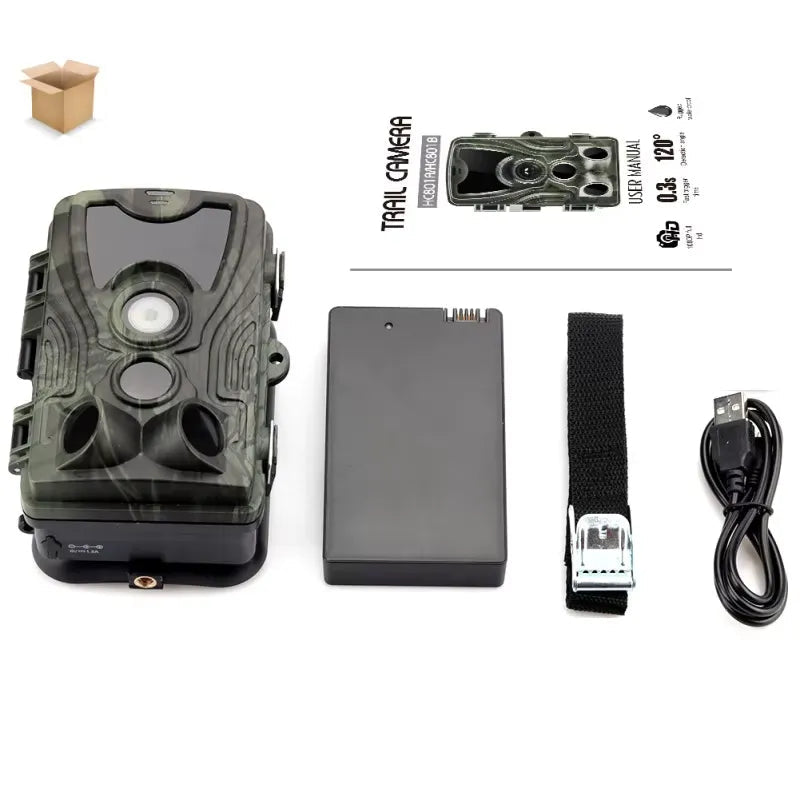 Caméra de Chasse 20MP 1080P avec Vision Nocturne Infrarouge et Batterie Lithium