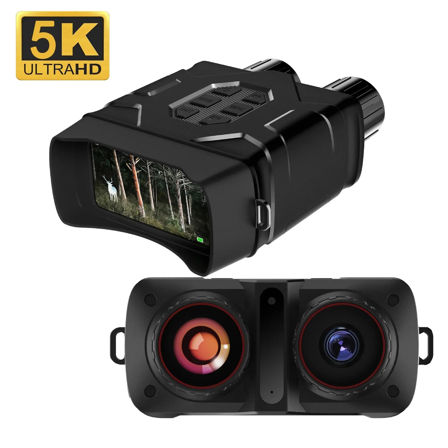 Jumelles de Vision Nocturne 5K UHD pour Observation et Chasse