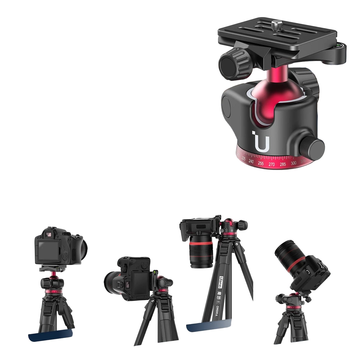 Trépied Photo Vidéo Professionnel en Aluminium pour Appareils Polyvalents